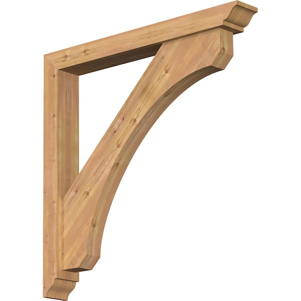Ekena Millwork Legacy Traditional Smooth Bracket w/ Offset Brace, Western Red Cedar, 5 1/2"W x 44"D x 44"H BKT0604X44X44LEC01SWR - main
